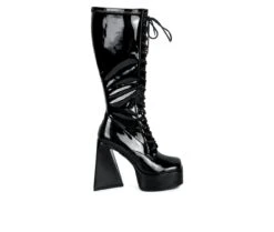 Women's London Rag Snowflakes Knee High Platform Boots