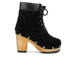 Women's Rag & Co Maaya Heeled Lace Up Booties