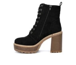 Women's Olivia Miller Evie Platform Heeled Lace Up Boots -Shoe Carnival Sales 3 108