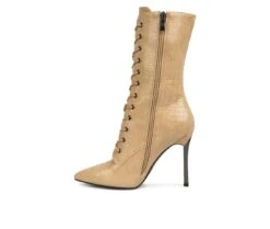 Women's London Rag Knocturn Mid Calf Lace Up Heeled Boots -Shoe Carnival Sales 3 654