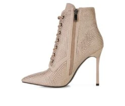 Women's London Rag Head On Lace Up Stiletto Booties -Shoe Carnival Sales 3 720